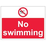 No Swimming - Large Landscape