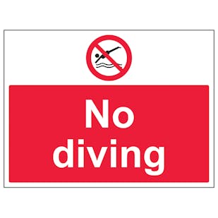 No Diving - Large Landscape