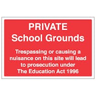 PRIVATE School Grounds