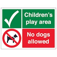Children's Play Area - No Dogs Allowed