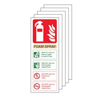 5-Pack Foam Spray Fire Extinguisher