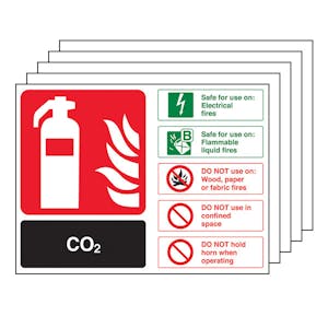 5-Pack CO2 Fire Extinguisher - Landscape