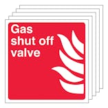 5-Pack Gas Shut Off Valve - Square