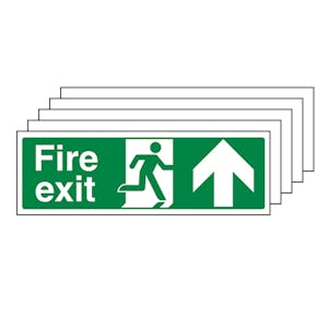 5-Pack Fire Exit Arrow Up