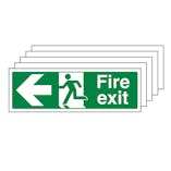 5-Pack Fire Exit Arrow Left