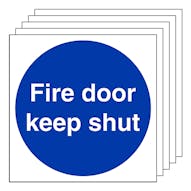 5-Pack GITD Fire Door Keep Shut