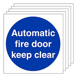 5-Pack Automatic Fire Door Keep Clear