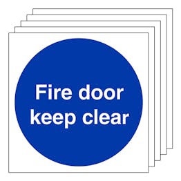 5-Pack Fire Door Keep Clear