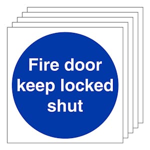 5-Pack Fire Door Keep Locked Shut