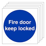 5-Pack Fire Door Keep Locked