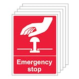 5-Pack Emergency Stop - Red