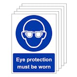 5-Pack Eye Protection Must Be Worn - Portrait