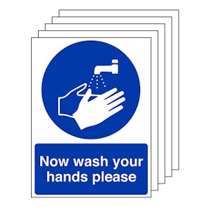 5-Pack Now Wash Your Hands Please