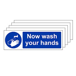 5-Pack Now Wash Your Hands