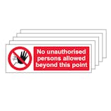 5-Pack No Unauthorised Persons - Landscape