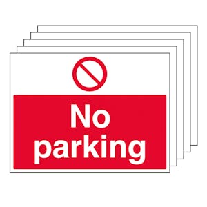 5-Pack No Parking - Large Landscape