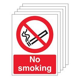 5-Pack No Smoking - Portrait