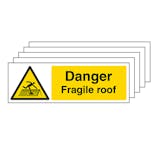 5-Pack Danger Fragile Roof - Landscape