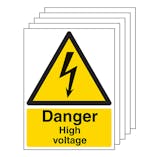 5-Pack Danger High Voltage - Portrait