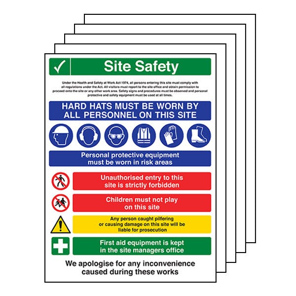 5-Pack Unauthorised Entry Is Forbidden | Safety Signs 4 Less