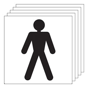 5-Pack Male Toilet Symbol