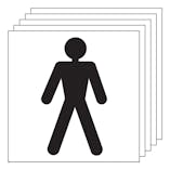 5-Pack Male Toilet Symbol