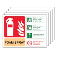 5PK - Foam Spray Safe For Electrical Fire Extinguisher - Landscape