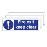 5PK - Fire Exit Keep Clear - Landscape