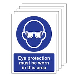 5PK - Eye Protection Must Be Worn In This Area - Portrait