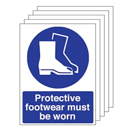 5PK - Protective Footwear Must Be Worn - Portrait