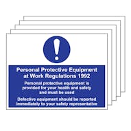 5PK - PPE Work Regulations 1992 Must Be Used