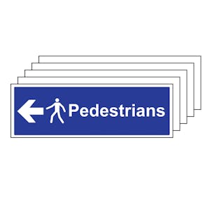 5PK - Pedestrians - Arrow Left - Large Landscape