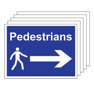 5PK - Pedestrians - Arrow Right - Large Landscape