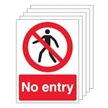 5PK - No Entry With Man - Portrait