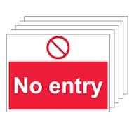 5PK - No Entry - Large Landscape