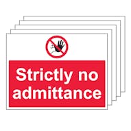 5PK - Strictly No Admittance - Large Landscape