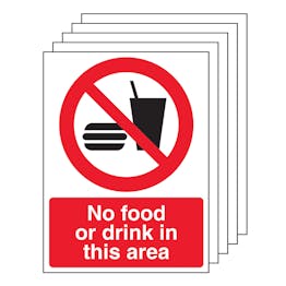 5PK - No Food Or Drink In This Area - Portrait
