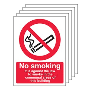 5PK - No Smoking In Communal Area - Portrait