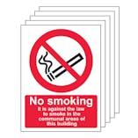 5PK - No Smoking In Communal Area - Portrait