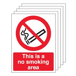 5PK - This Is A No Smoking Area - Portrait