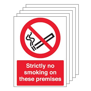 5PK - Strictly No Smoking On These Premises - Portrait