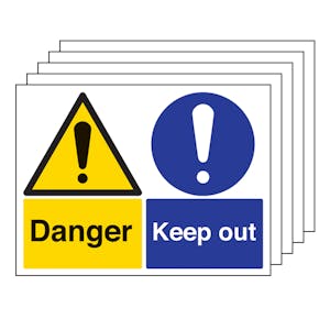5PK - Danger/Keep Out - Large Landscape