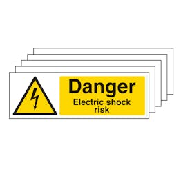 5PK - Danger Electric Shock Risk - Landscape