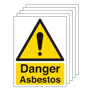 5PK - Danger Asbestos - Portrait