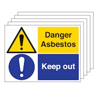 5PK - Danger Asbestos/Keep Out - Large Landscape