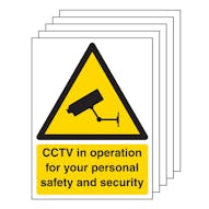 5PK - CCTV In Operation For Your Personal Safety - Portrait