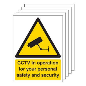 5PK - CCTV In Operation For Your Personal Safety - Portrait