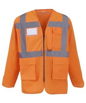 Yoko Hi-Vis Executive Long Sleeve Waistcoat