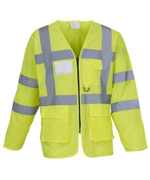 Yoko Hi-Vis Executive Long Sleeve Waistcoat