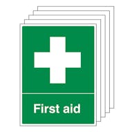 5-Pack First Aid Signs